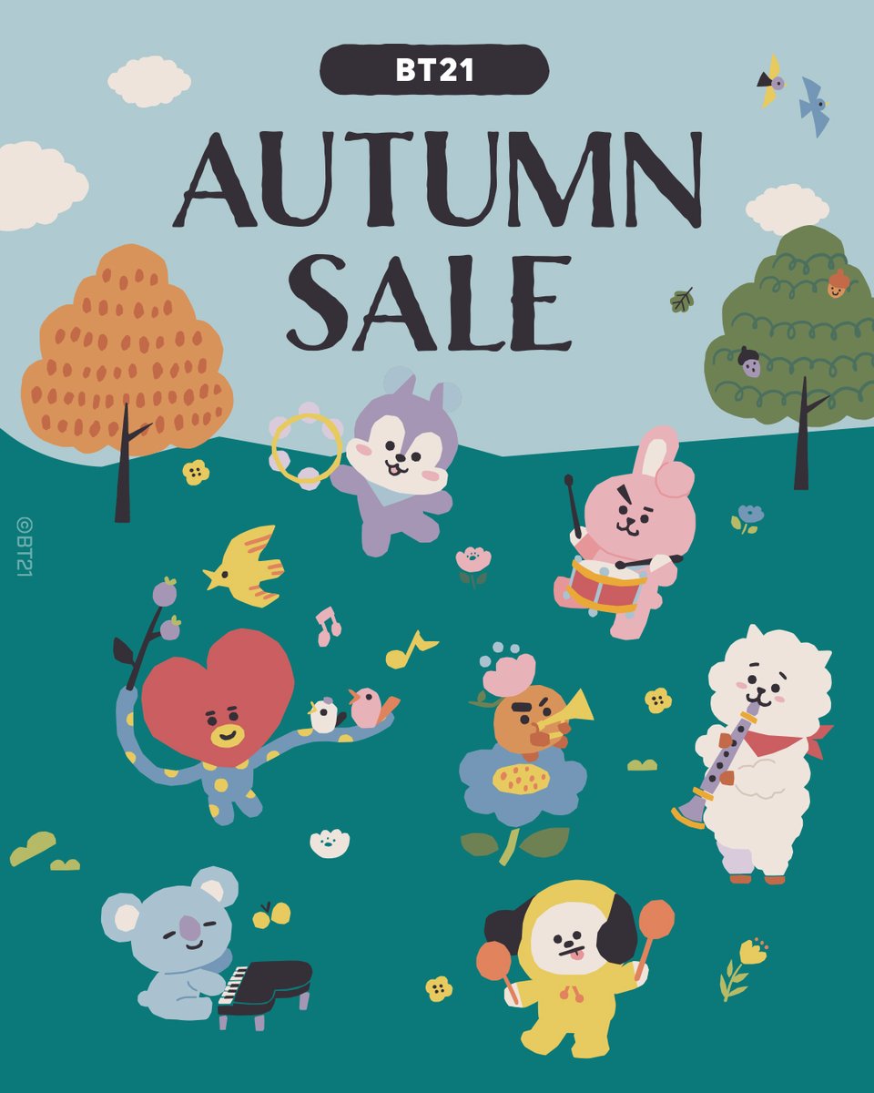 BT21_Japan's tweet photo. /／
𝐀𝐔𝐓𝐔𝐌𝐍 𝐒𝐀𝐋𝐄
本日よりスタート📣🍂
\＼

気になっていたアイテムをGETするチャンス！

オンラインストア＆渋谷ストアで
お得にお買い物を楽しもう🛍️✨

🔗セール対象商品はこちら
https://t.co/on45VwpFCt

#BT21 https://t.co/NtmoCll4oy