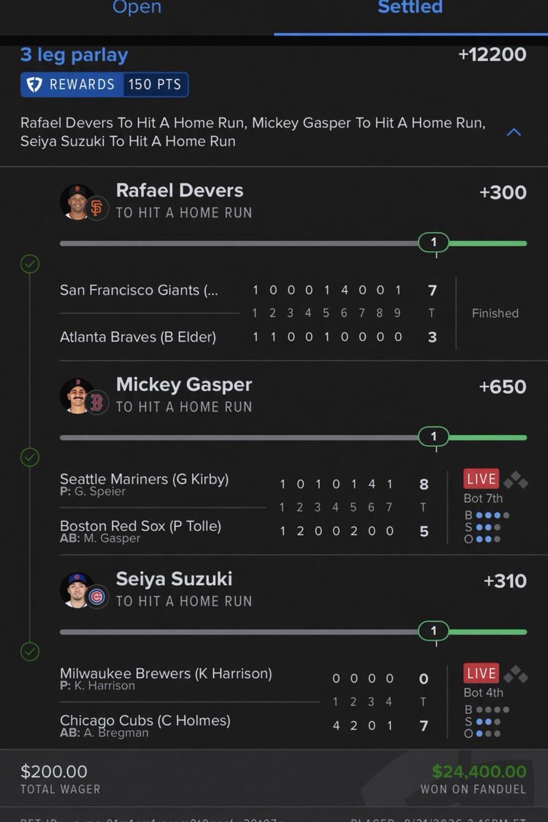 viceparlay's tweet photo. BANGGGG✅✅✅✅💰💰🥂
Cashed $37k again

Great start!! Love doing this 🔥
Meet me at the cashier’s desk 🤑💸
#Cashed #fanduelsports #Gambling𝕏 https://t.co/jKgC0snfO4