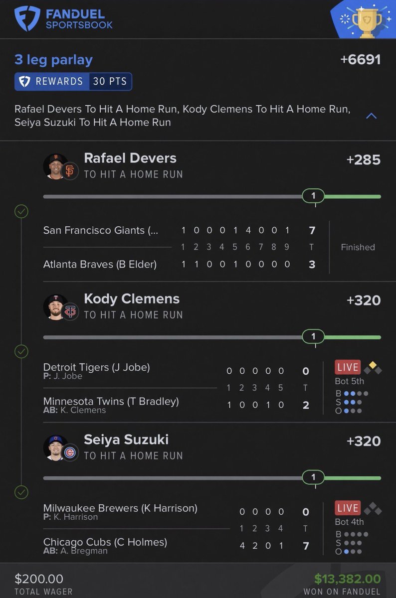 viceparlay's tweet photo. BANGGGG✅✅✅✅💰💰🥂
Cashed $37k again

Great start!! Love doing this 🔥
Meet me at the cashier’s desk 🤑💸
#Cashed #fanduelsports #Gambling𝕏 https://t.co/jKgC0snfO4