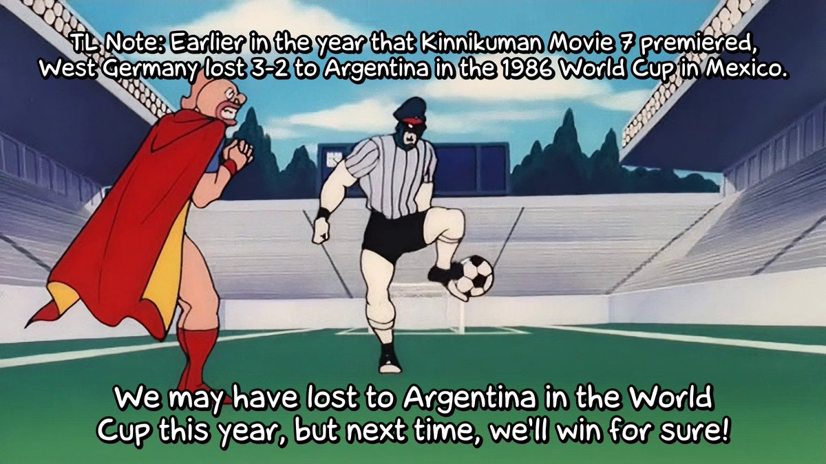 THEAnimeHERO's tweet photo. This update slipped past me. The final Kinnikuman movie has finally been fansubbed. This means everything from Kinnikuman 1983 has been unofficially translated. All 137 eps, all 7 movies, 1 tv special &amp; traffic safety psa, plus the 46 eps of the 1991 Scramble For The Throne. https://t.co/MscscBkkvX