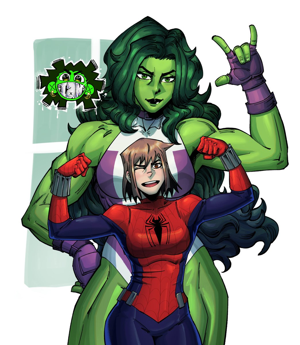 ianarcanj0's tweet photo. Petra Parker and She-Hulk (Commission) https://t.co/UMDMP1D9nv