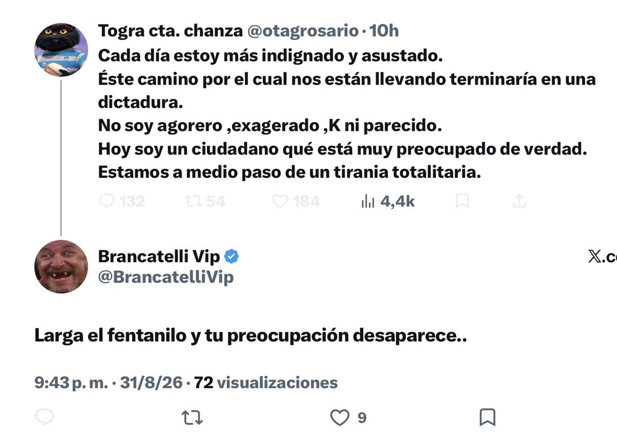 BrancatelliVip's tweet photo. Me estoy quedando solo…
Ya no tengo a quien putear.
Lpm https://t.co/XHsuv46ZFt