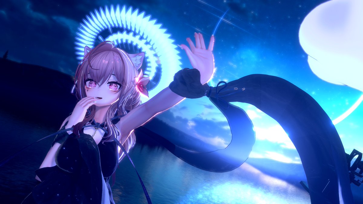 NyaMewVRC's tweet photo. Good morning ~
This picture turned out good so I thought I'd post !

World: 星と繊月
#VRChat https://t.co/6DVvtJ0gKX