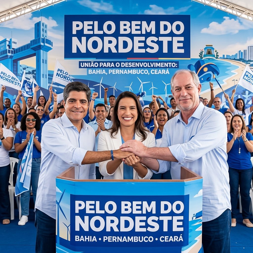 comentadopovo's tweet photo. Esse perfil aqui apoia a União do “Pelo Bem do Nordeste”.
Na Bahia, vote em ACM Neto 4️⃣4️⃣
Em Pernambuco, vote em Raquel Lyra 5️⃣5️⃣
E no Ceará, vote no Ciro Gomes 4️⃣5️⃣

Equilíbrio, experiência e desenvolvimento para o Big Three do Nordeste. https://t.co/TBqLE4oACf