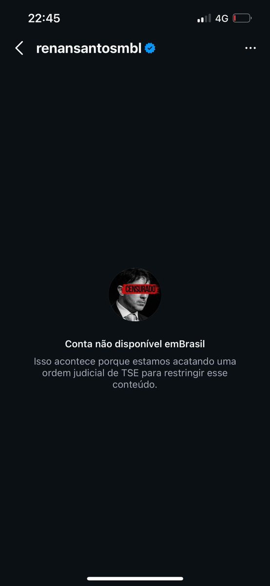eixopolitico's tweet photo. 🇧🇷 Perfis de Renan Santos (Missão) nas redes sociais são suspensos após decisão do ministro Dias Toffoli. https://t.co/8lHcdJM9vY