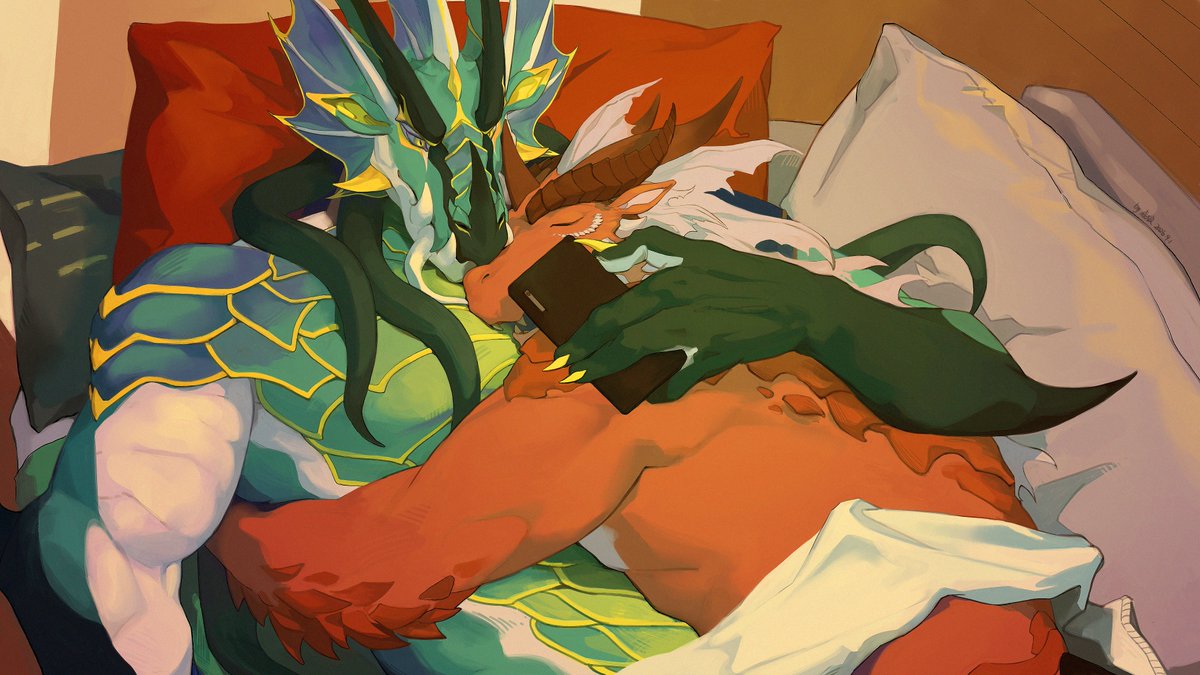 Foreloup's tweet photo. commission for @DNMC5 
休息时光 https://t.co/LyaOopwVtr
