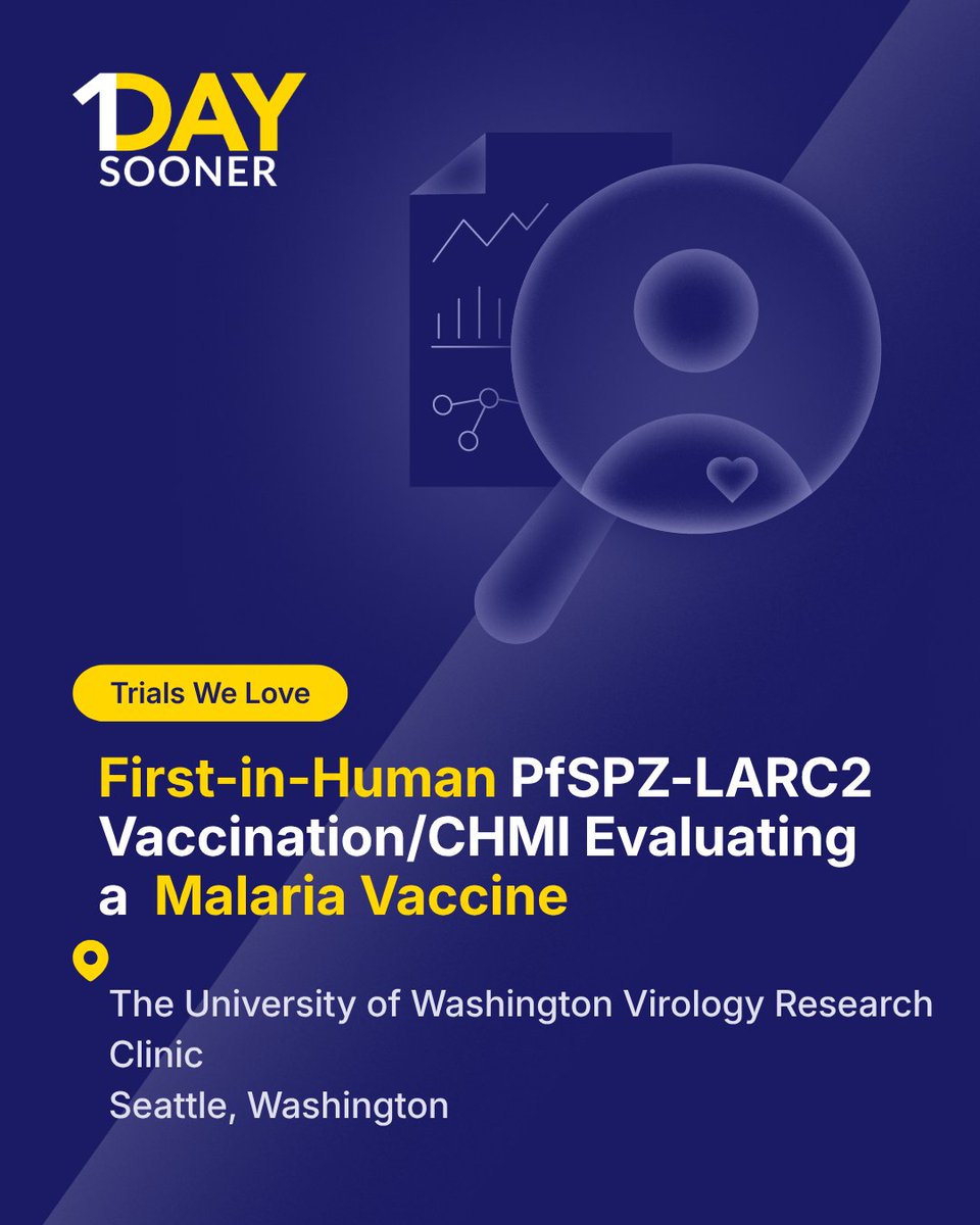 1daysooner's tweet photo. What’s happening?

Researchers in Seattle are testing PfSPZ-LARC2 in people for the first time. The experimental vaccine uses genetically weakened malaria parasites. The study will assess safety, immune response, and protection after a carefully monitored malaria exposure. https://t.co/5CRm7GBbG0