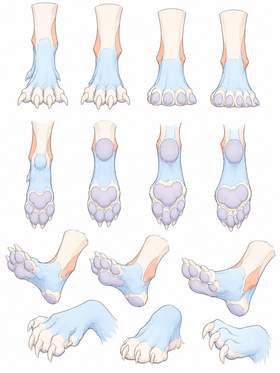 oldmanlux's tweet photo. Paws get easier when you stop drawing them as feet https://t.co/A5sklRvkcw