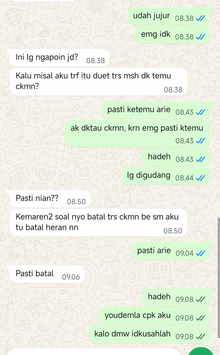 lamksjan's tweet photo. nk ckmn lg ngomongi dio ni kl dk bakal batal😕madaki aku harus blak2an ngmng kalo dio tu the next penerus byan🫠dk sesai2 anjir masalah duit ini, gek mami la telanjur nemu dwek plk pengganti nyo🥴plis ri kau tu nak di kasihh gawe lemak😵‍💫 kalo dmw dpp tp jgn ado ngamuk2 kedepannyo https://t.co/KjpgO64OWd
