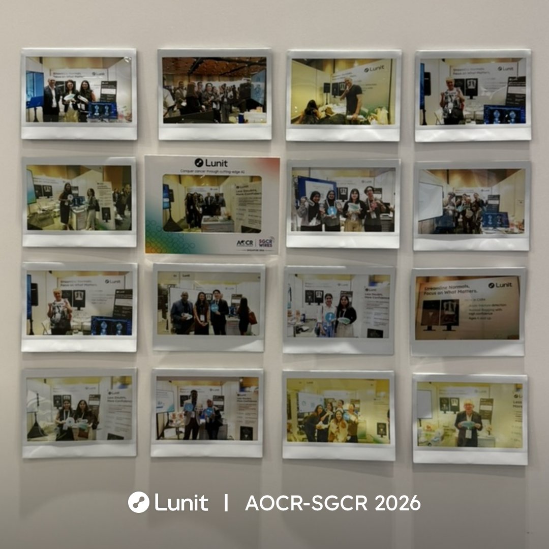 Lunit_AI's tweet photo. 👏 That’s a wrap on an incredible AOCR-SGCR 2026 in Singapore! 👏
What an unforgettable few days connecting with the radiology community at SGCR-WIRES. Throughout the event, our team had the privilege of meeting so many passionate radiologists and clinical professionals.

It was a fantastic opportunity to discuss real-world practice and demonstrate how our AI solutions integrate into reading workflows to support earlier, more confident detection.

We also loved seeing so many visitors enjoy our interactive in-booth events, especially the lively energy around our Lunit BINGO🎯 game during lunch hours!

A heartfelt thank you to everyone who dropped by and made our presence at AOCR-SGCR so meaningful. A big shoutout as well to our ASIA team for their dedication and incredible energy! Jin Park, SAEROM HAM, Karen Gill, Rohan Lal, Adrian Falconer

Missed us at the booth or interested in exploring Lunit’s AI solutions for your institution?
👋 Connect with our team today or learn more here: https://t.co/PtBxkim8cL 

See you at our next stop in Europe (EUSOBI & JFR 2026)!

#MedicalAI #CancerSreening #HealthcareAI #Lunit