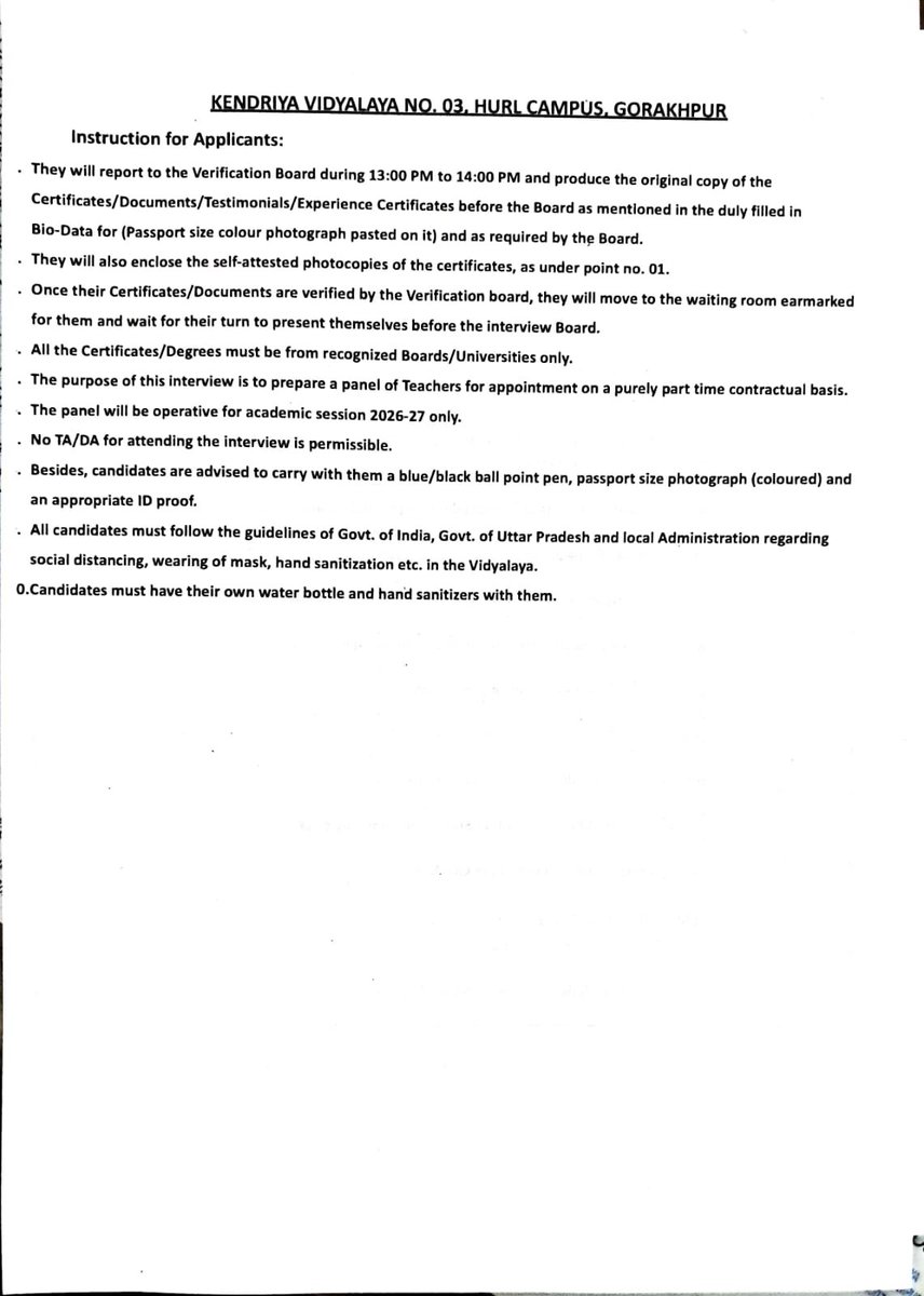 No2Fci's tweet photo. Interview notice for SPECIAL EDUCATOR (TGT) purely contract based https://t.co/TYCZwIo81k