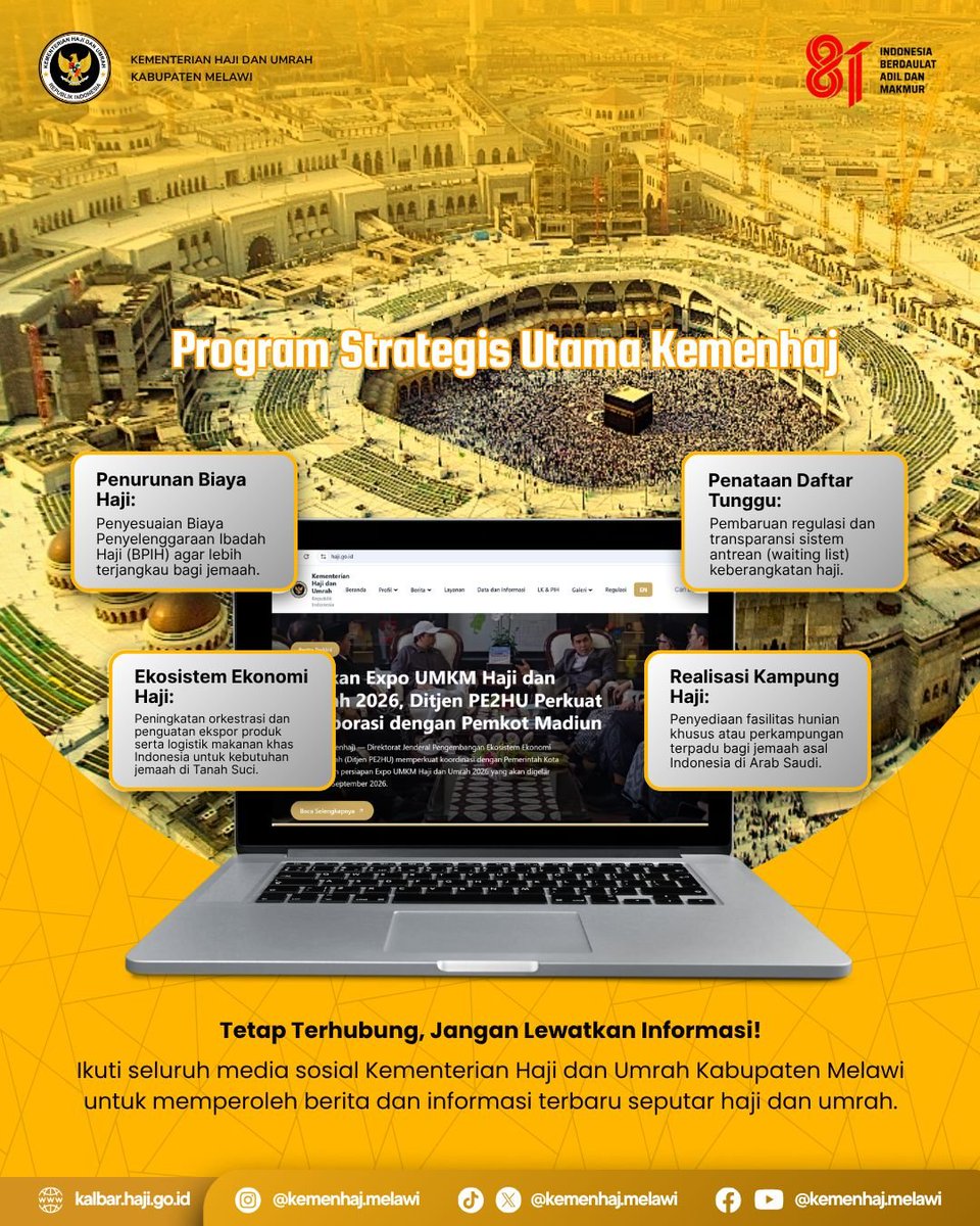 kemenhajmelawi's tweet photo. APEL PAGI | AWALI HARI DENGAN DISIPLIN DAN INTEGRITAS

#ApelPagi #KementerianHajiDanUmrah #KemenhajMelawi #Disiplin #Integritas #PelayananPublik https://t.co/DfkJTbmjIJ