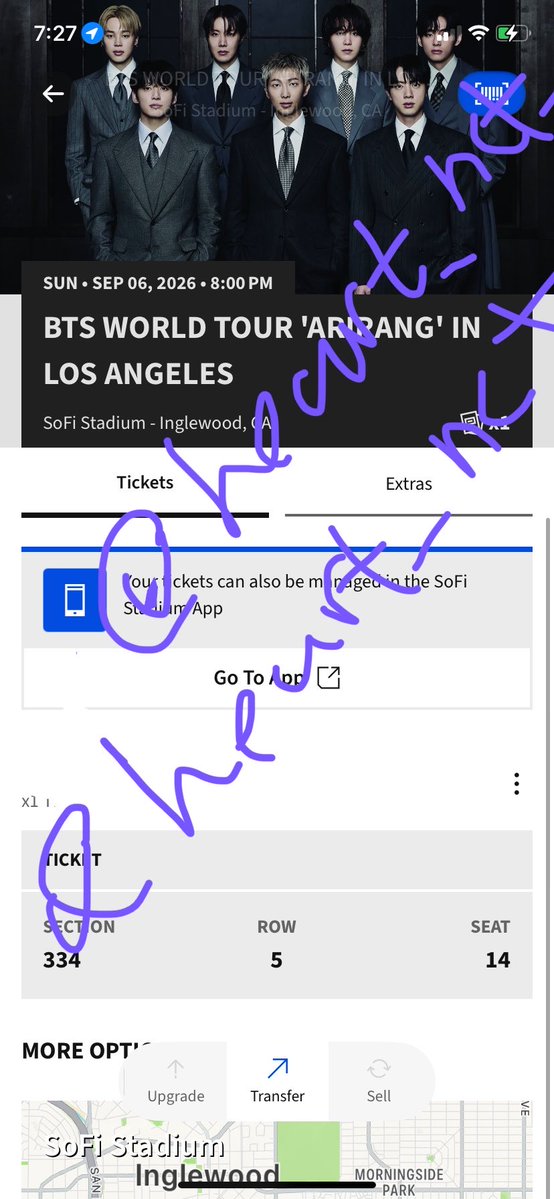 heart_nct_'s tweet photo. Hey ARMY I’m selling a ticket for LA day 4 (9/06 )sec 334 for $250 , 

I can’t go and I’m so emo about it but will sell it to an army who needs a ticket, I accept zelle 

#BTS_WORLDTOUR_ARİRANG_LA https://t.co/MGeij1YnSM