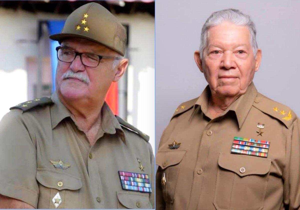 CentralEjercito's tweet photo. Dos hombres de alma genuina, héroes que la Patria recibió un 31 de agosto, haciéndolos coincidir en nacimiento y entrega a la Revolución. Al General de División Ramón Pardo Guerra y el Primer Coronel Orlando Cardoso Villavicencio: Feliz cumpleaños!
#FARCuba https://t.co/w7P0HA61qM