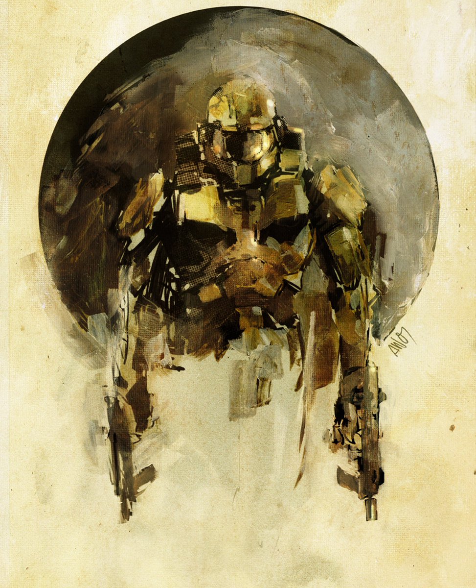 ChefandArbistor's tweet photo. most underappreciated official Halo artist award goes to Ashley Wood https://t.co/T6vwoUYXs6