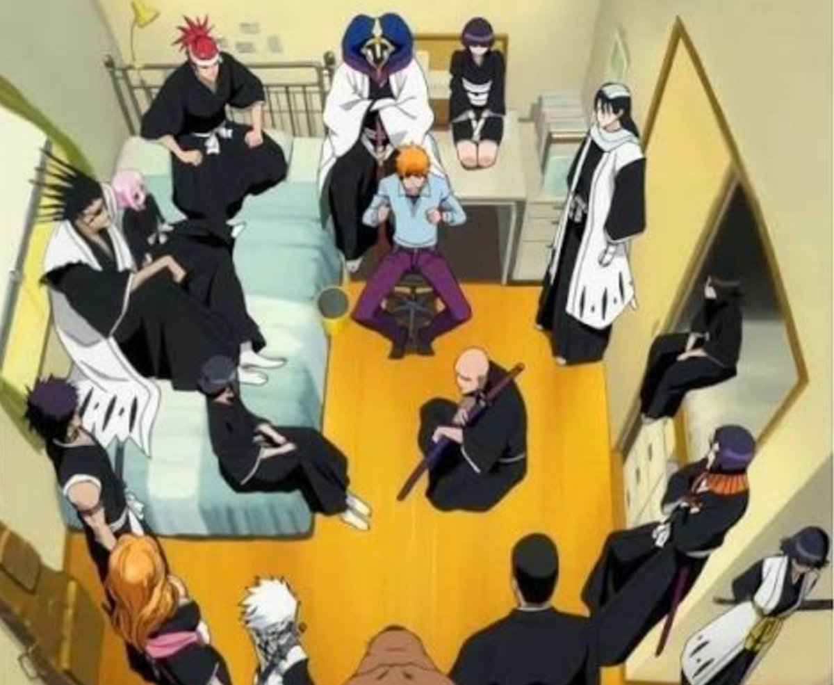 Mepleru's tweet photo. You can tell this is filler because renji put his ass all over ichigos pillows and he didnt kill him https://t.co/rSPfex26RG