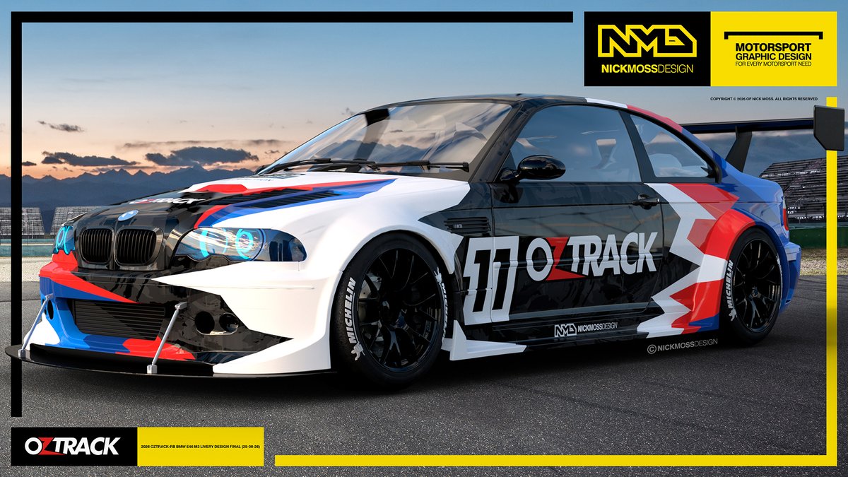 nickmossdesign's tweet photo. #NMD @nickmossdesign - 2026 @OztrackEngines #M3 #bmw #liverydesign #finalconcept #NOAI https://t.co/yLimLzUZrQ