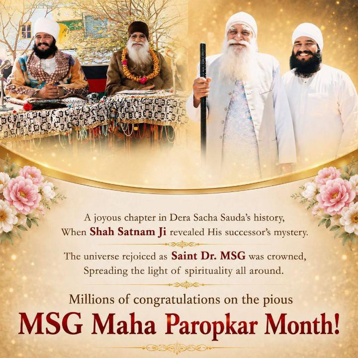 craft_meenu's tweet photo. The sacred month of September inspires devotees to perform good deeds and serve humanity. 

Saint Gurmeet Ram Rahim Singh Ji’s teachings encourage love, compassion, kindness and selfless service towards society. 

Happy #MahaParopkarMonth to whole unover. https://t.co/CTdAjiHu1q