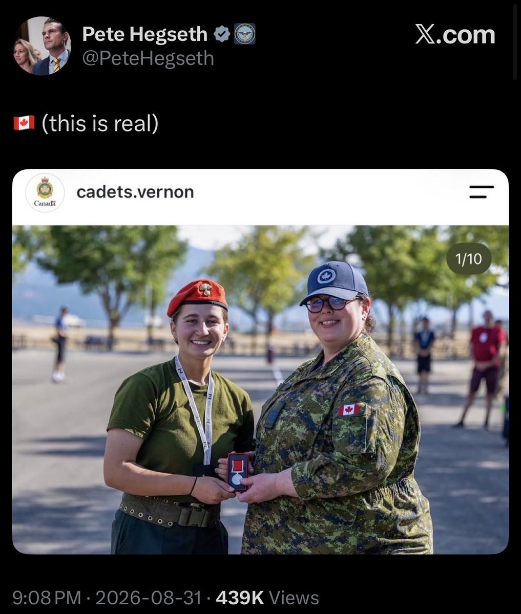 C_Somos's tweet photo. The American Secretary of War, one of the most powerful men in Washington, is choosing to spend his time cyber bullying random cadets (kids -teens!)  and a female soldier. 

Pathetic. https://t.co/TfYH7GYUxf