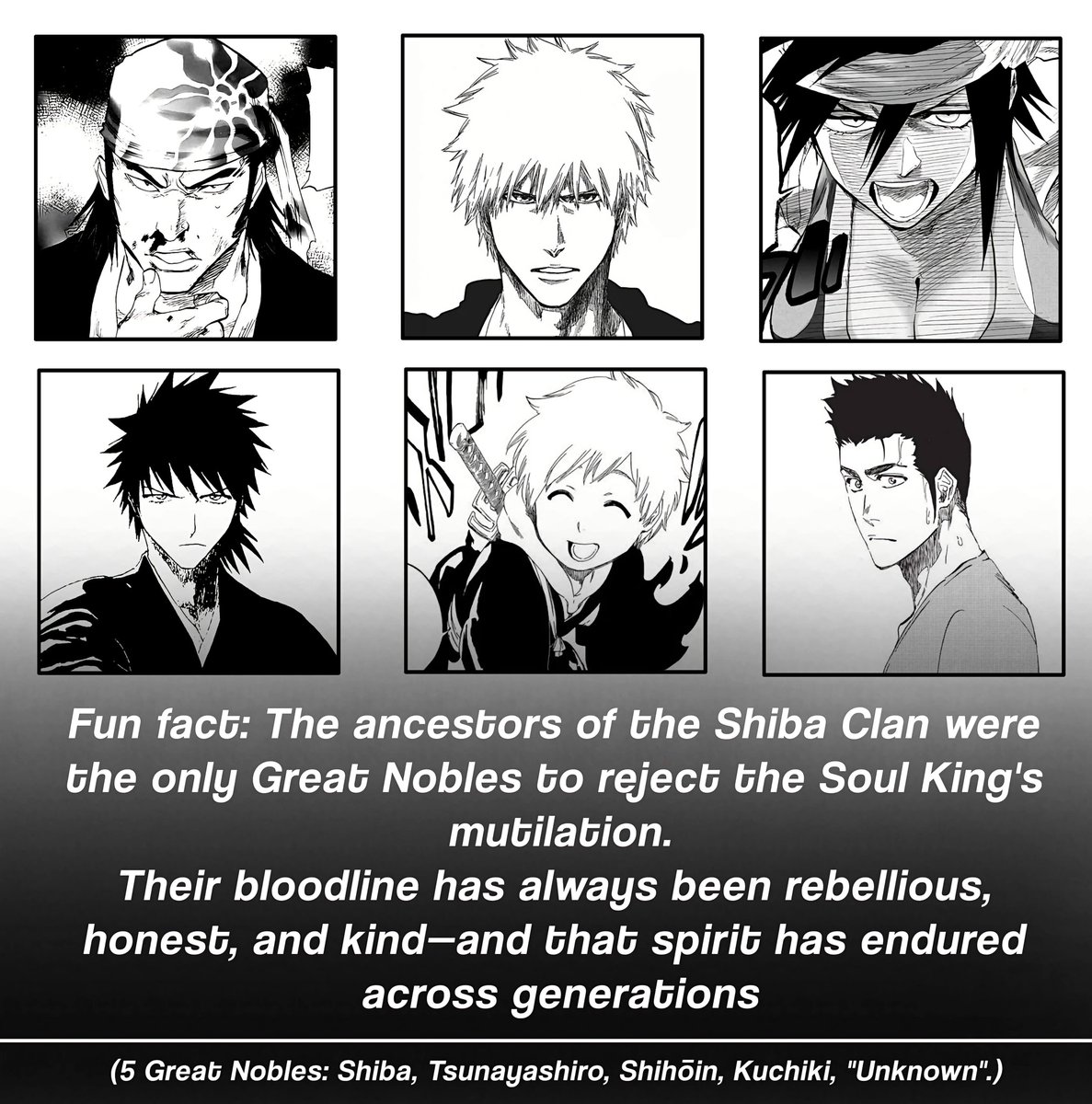 BleachArchivess's tweet photo. The Reason Shiba Is The Greatest Noble Family
Source : CFYOW https://t.co/xm3RIXzfHi