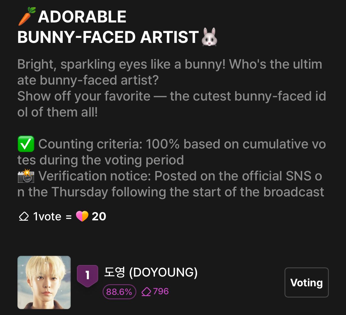 dearmetoday_'s tweet photo. คุณโดยองมีโหวตน้า💃♥️

หัวข้อ — Bunny idol 🐰
แอพเพื่อนรักเจ้าเก่าเจ้าเดิม Bugs

โหวตง่ายมาก มีหัวจ่ายแมวแจกแมวโหวตอยู่นะคะ สามารถเลื่อนหาในแท็ก #โหวตโดยอง ได้เลย

(( ถ้าพูดถึงกระต่ายก็ต้องโดยอง diwa ₍ᐢ. ̫.ᐢ₎ )) https://t.co/iAlV2LeboH