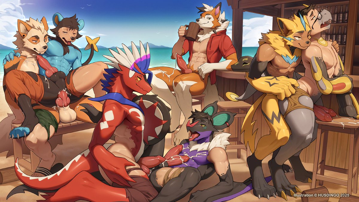 PotatoCatNSFW's tweet photo. Summer Beach TF PokéParty
#TFTuesday #TFEveryday #Transfur #NSFW

🎨: @Husdingo https://t.co/rTPKu5o5XC