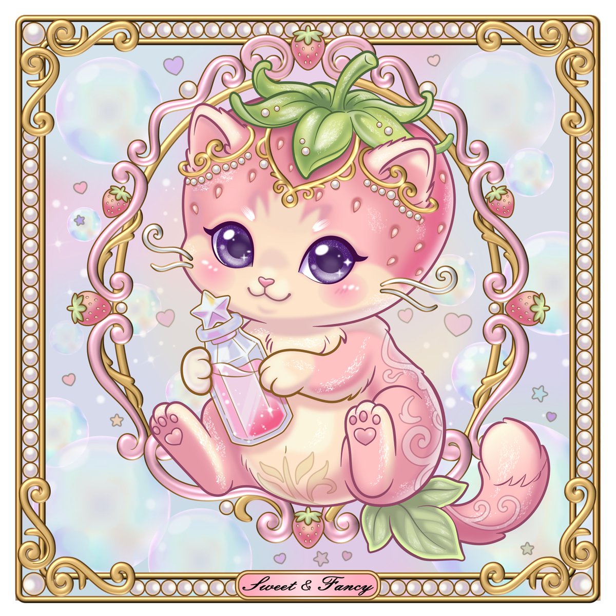 Zuntatatan's tweet photo. ぷるるん・ぷりてぃ「いちごねこ」
・Affinity　ベクター・イラスト https://t.co/RrscWylZ0x