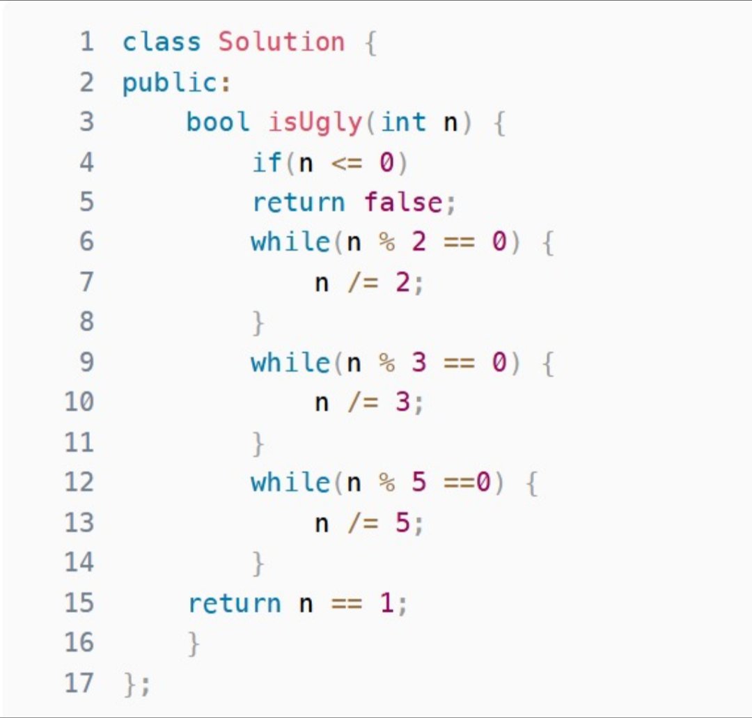 Vaishnavi_1101_'s tweet photo. Some DSA questions hit different. 🥹
Ugly Number took me straight back to childhood, when I used to do prime factorization on paper without knowing I’d someday be using the same concept in code.

#DSA #Coding #LeetCode #Programming #CSE #LearningToCode https://t.co/8E7ZBMRCm2