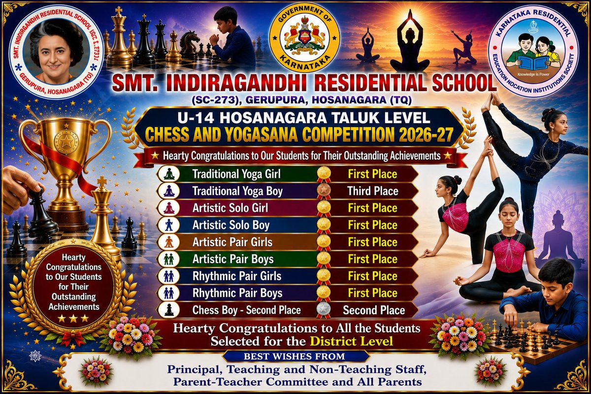 igrs273's tweet photo. U-14 HOSANAGARA TALUK LEVEL CHESS AND YOGA COMPETITION 

@SWDGoK
@shobhana_88 https://t.co/DkAoyyXCwX