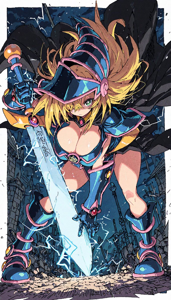 tkt_aiart's tweet photo. ブラック・マジシャン・ナイトガール https://t.co/C7j7afcvCi