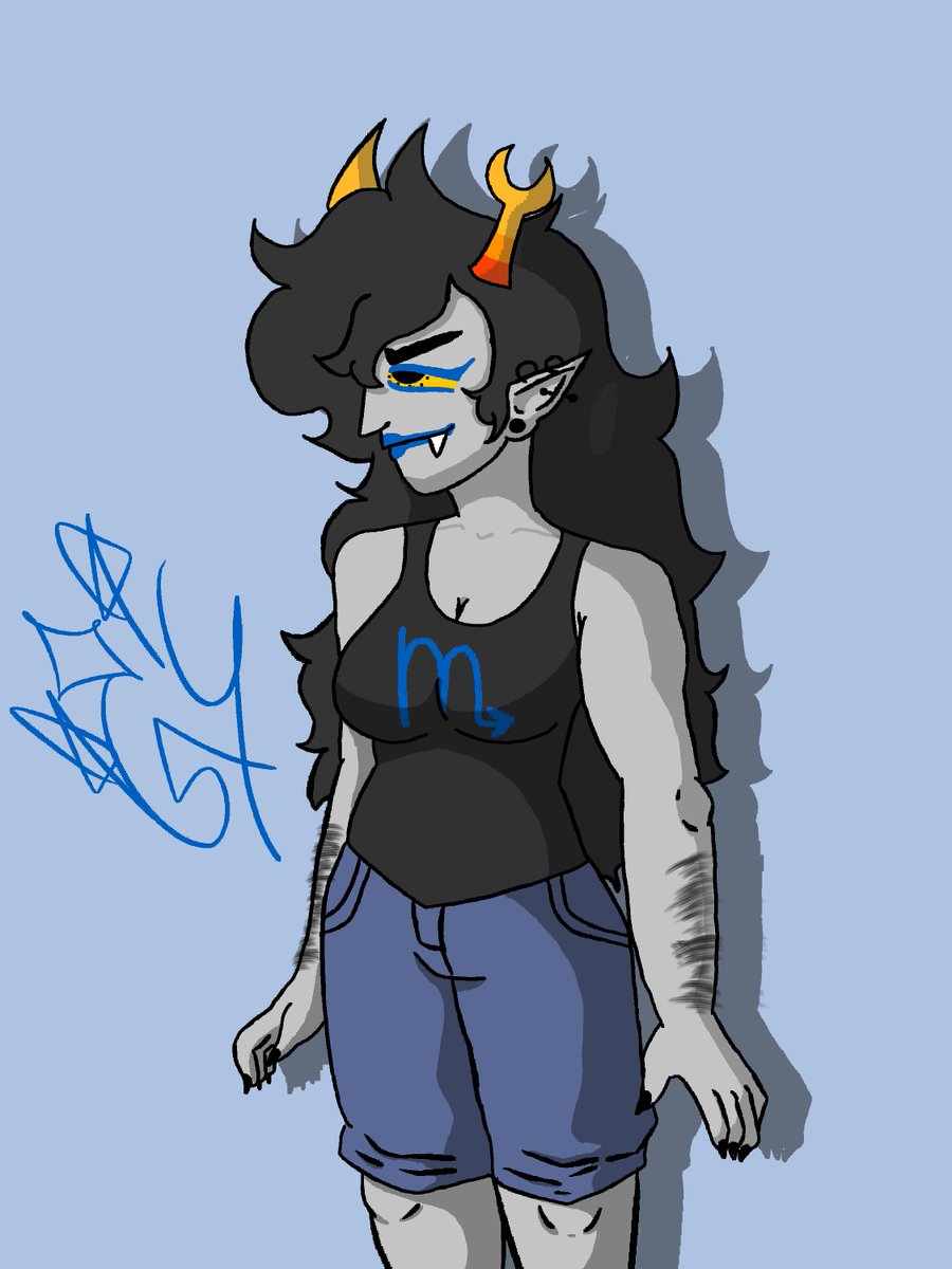 GalliaIRL's tweet photo. Just a heads up

Any art posts I make after today will be old art that I haven't shared on this new account yet and I feel like I should :P

I will make an update post on when im done posting them

So I hope you all like it

Here is the first one
Vriska from #homestuck https://t.co/xfNAgDZ98m