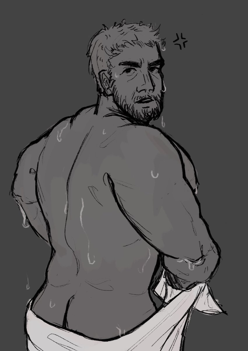 Nsforsoupp's tweet photo. who's creeping on him just out of the shower? #chrisredfield https://t.co/Dkp0QLssH8