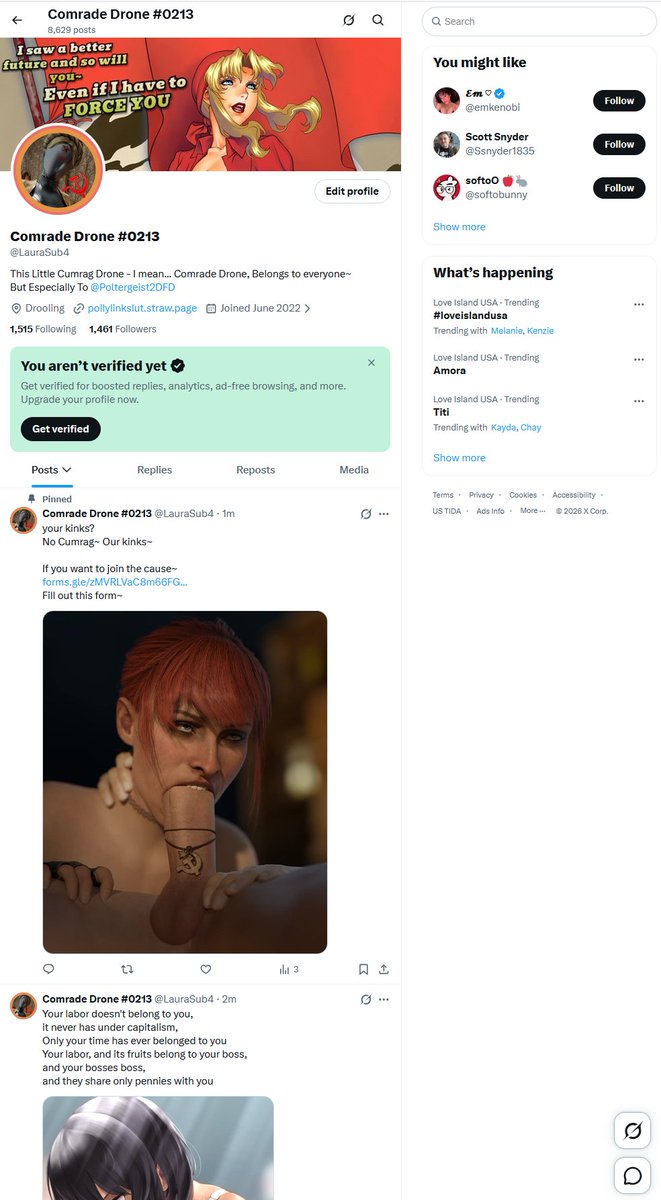 Poltergeist2DFD's tweet photo. There we go~ I had SUUUCH A busy day~ 
and now its time for RE-EDUCATION

Keep in mind~ 
Every Cent you $end for this, is going to a Card Carrying member of the DSA~

And I am training you to Pornify your Politics, To the Left~