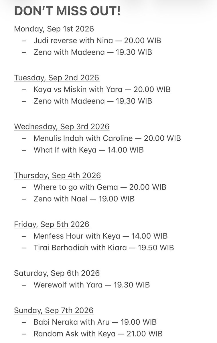 dafreekidz's tweet photo. Schedule update update https://t.co/U5OCWdHTBS