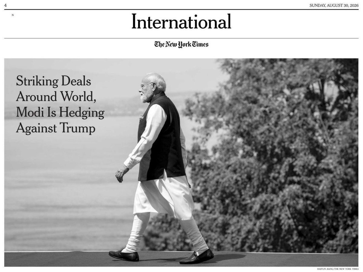 Ashish_4vedi's tweet photo. The New York Times article on PM Modi. https://t.co/EoVeXzvj42