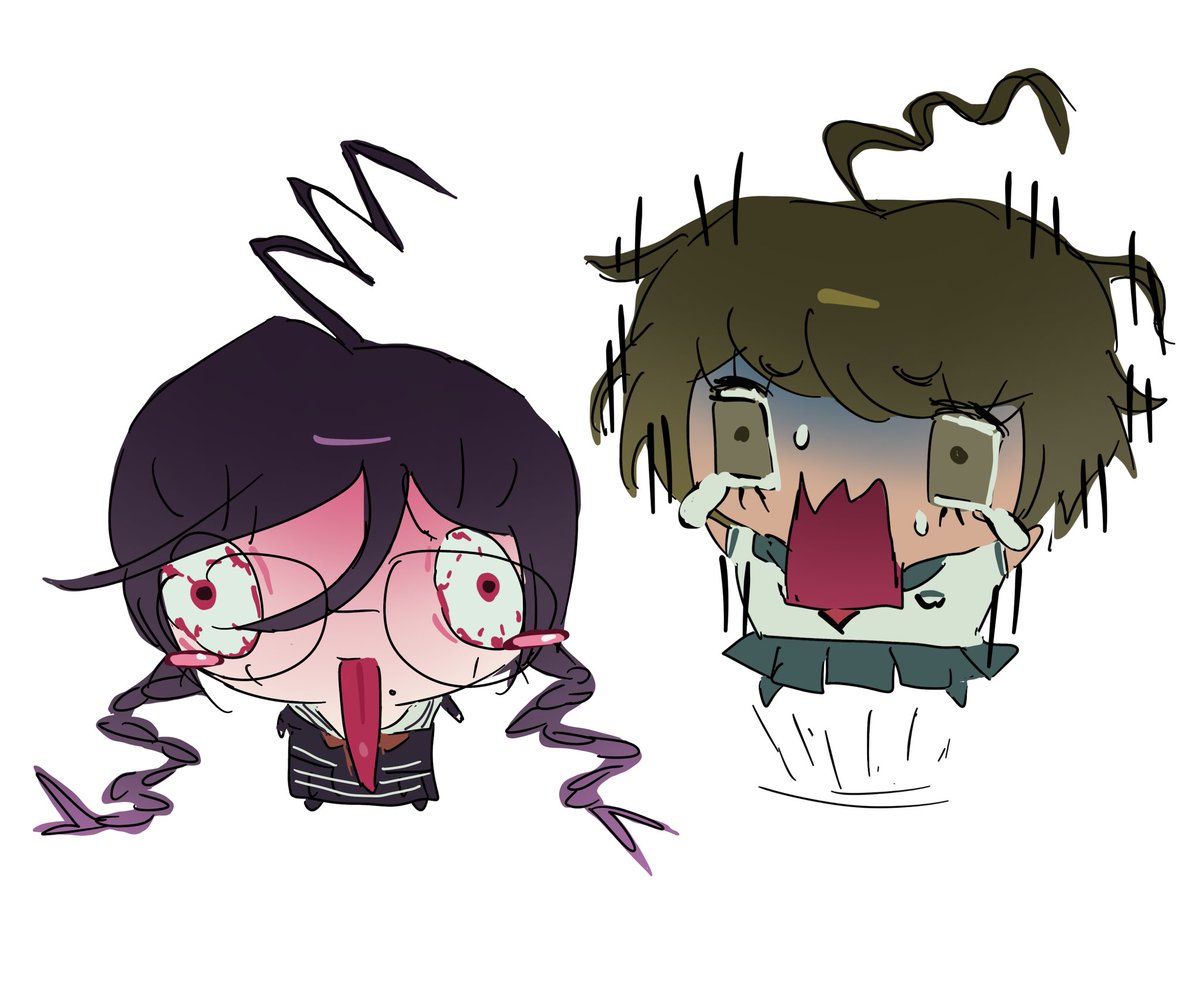 anniqx__'s tweet photo. i hc that syo can just bulge her eyes outta her sockets and it scares the shit out of komaru  #syomaru https://t.co/H6L2zk42mf
