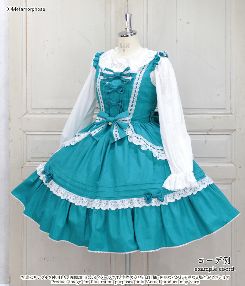 metamorofficial's tweet photo. ≪発売商品≫ 
・はしごレースピンタックフリルジャンパースカート （４色展開）
・はしごレースリボンヘッドドレス（４色展開）

商品詳細はこちら
https://t.co/XBHJnRYfsb https://t.co/FauAbWlQwp
