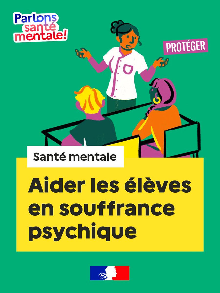 Eduscol's tweet photo. 📍Lorsqu'un élève présente des signes de souffrance psychique, un circuit de prise en charge permet d'élaborer une réponse graduée et adaptée à la situation.

Deux flyers détaillent les modalités de cette prise charge dans le 1er et le 2d degré⤵️

https://t.co/gPtDmGMQXC https://t.co/7f9OMT0c8s