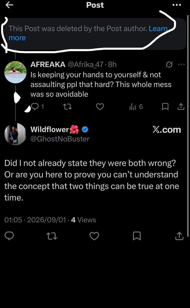 Afrika_47's tweet photo. @GhostNoBuster I don’t think you did heyy, unless you said it in your own head. Or are you here to prove you can’t understand the concept of being the author of your own demise hence deleted comment https://t.co/9VperZZLcg