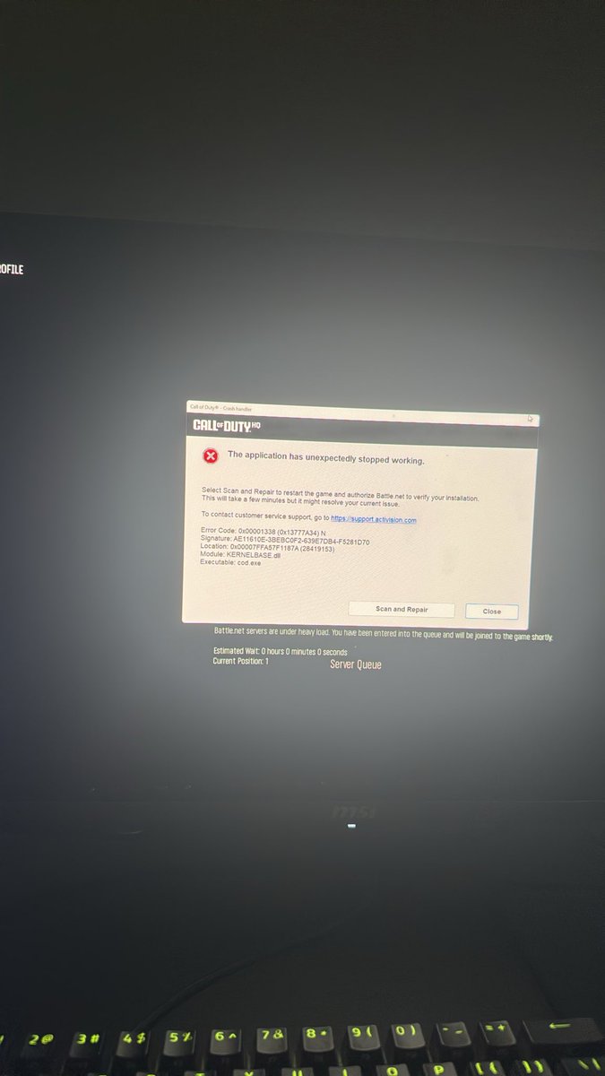 Acirixx's tweet photo. Since the mw4 beta dropped I’ve been getting this error code nonstop and haven’t been able to play the game @Activision anyone know how to fix this or any tech gurus out there https://t.co/fYJbxAPa1d
