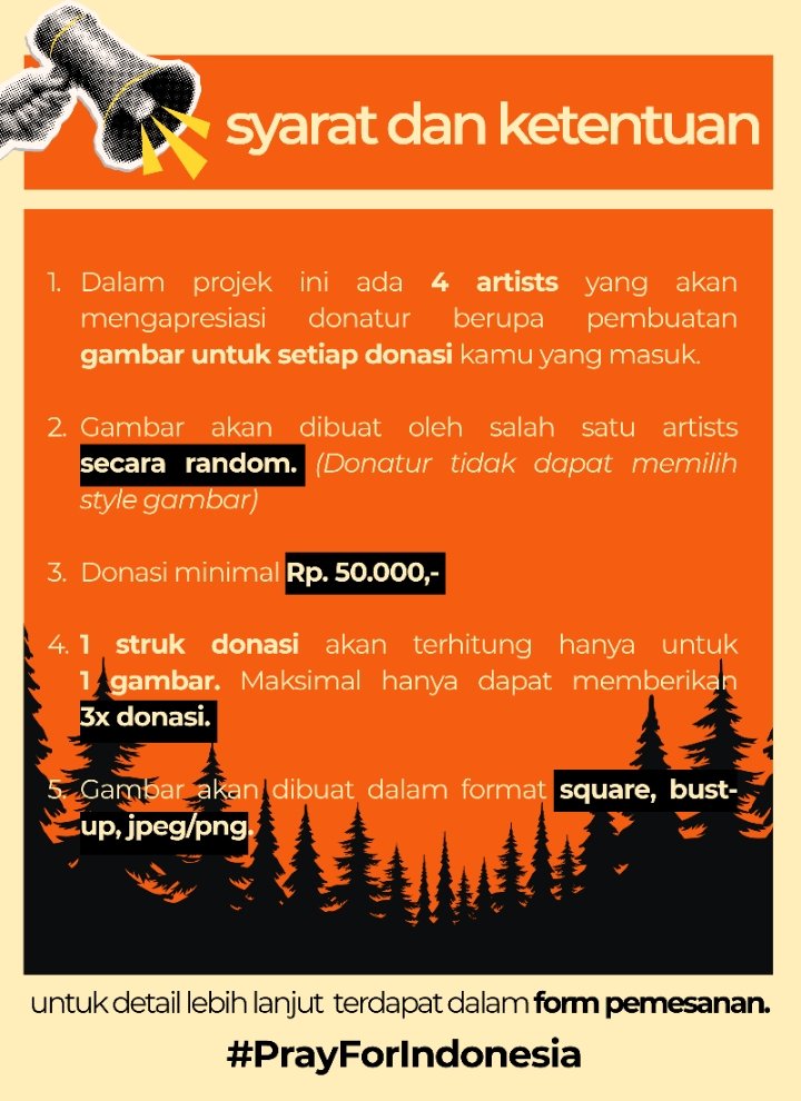 cutepaws98's tweet photo. From You, to Kalimantan &amp; NTT

Halo! Kami membuka art donation yg 100% pendapatannya akan disalurkan untuk saudara2 kita yg terdampak bencana di Kalimantan &amp; NTT.

Dengan minimal donasi Rp 50.000, kami akan memberikan apresiasi berupa gambar!

🔗 https://t.co/Kui2bmMX3n https://t.co/ggEnv9fiOD
