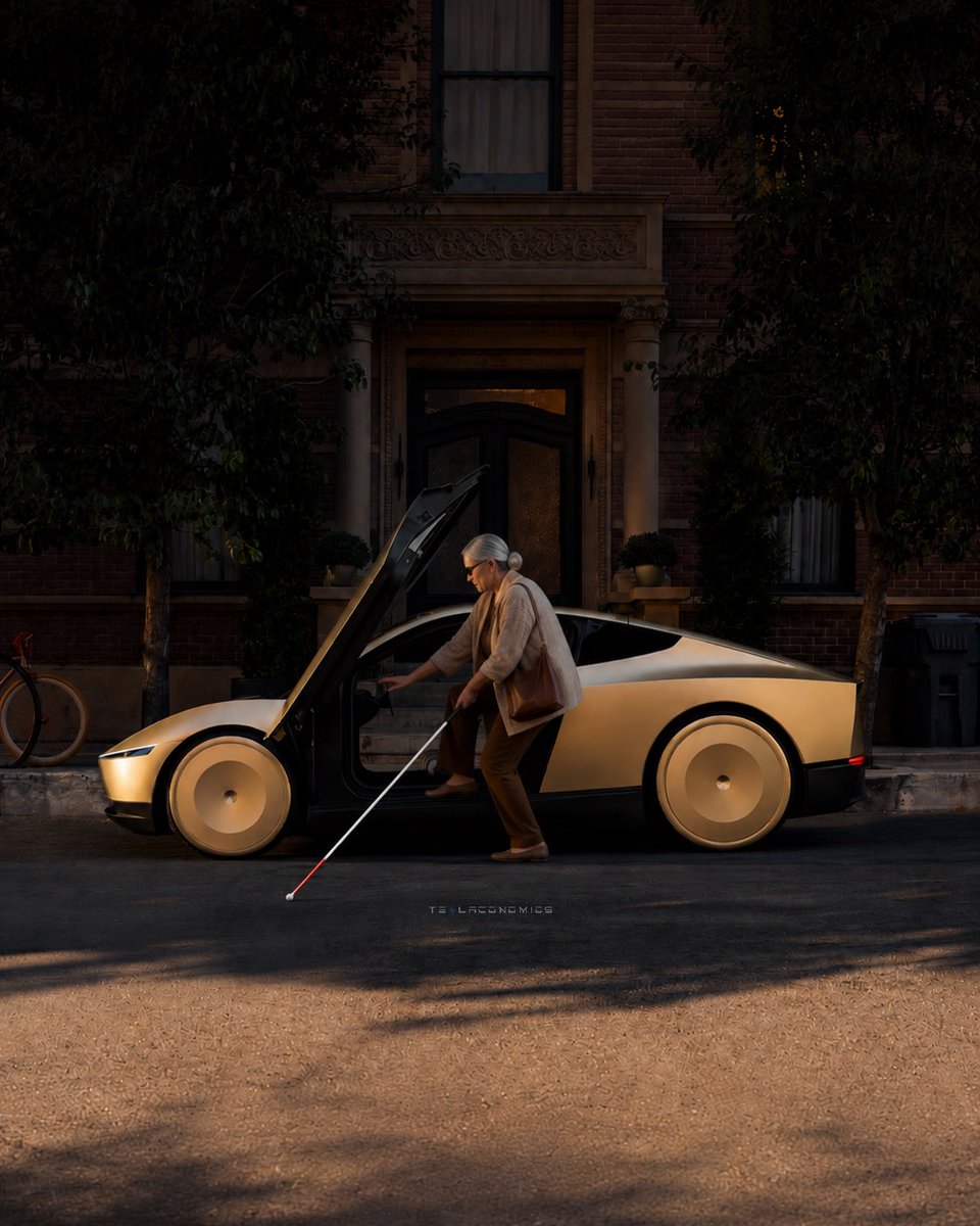 Teslaconomics's tweet photo. Tesla should sell the very first consumer Cybercab to a blind person. 

Yes or no? https://t.co/xlDoRxOhFB