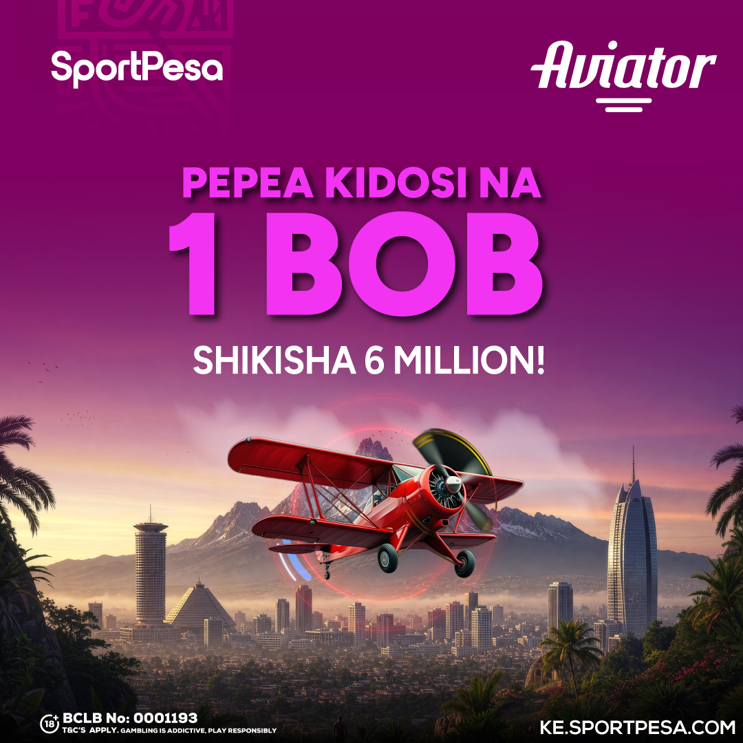 SportPesa's tweet photo. SHIKISHA MORE MONEY HEWANI! 
Rubani! Wekelea bet with as low as 1 bob and stand the chance to win up to 6 Million per bet!
Ni simple, katambe hewani, collect multipliers na claim millions!
Tunawajenga FREE BETS safi ajab!!
Seti na bob, Kazi kwako!  
Make It Count