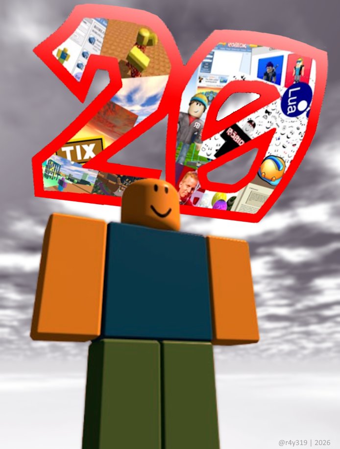 r4y319's tweet photo. On September 1, 2006, Roblox was released to the public, and here we are, two decades later!

Happy 20th Birthday, @Roblox! 🎉 https://t.co/fJ5nnaTmLH