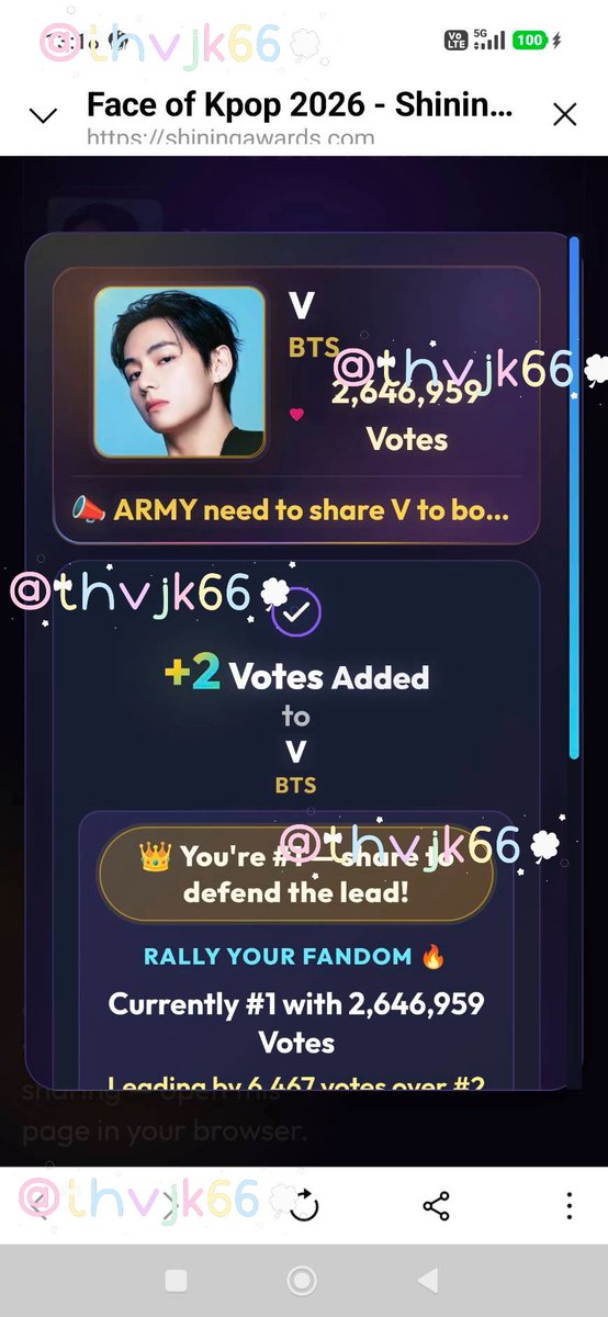 thvjk66's tweet photo. @Gozilla_Yeontan @vaew30 #อาร์มี่ชวนโหวต #VoteforV https://t.co/cqnqe6olm7