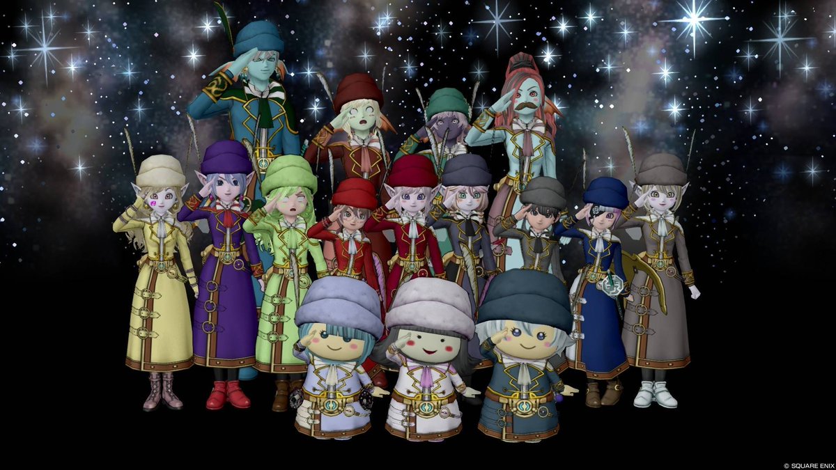faris_DQX's tweet photo. おはようございます🎵
数日間のまとめになってしまったけどルムイベと初心者のエンド講座と配信でのレグ５の２垢とサポ２討伐✨
他にもＶＣしながら迷宮してたり謎解きのゲームしたりゆるゆる過ごしています✨

#れべルム https://t.co/rRTXfac9XU