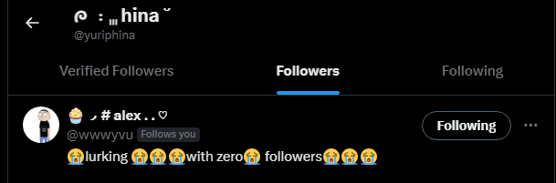 yuriphina's tweet photo. Hina's 100th follower,,,,, woa..... https://t.co/r17Id0h3mv