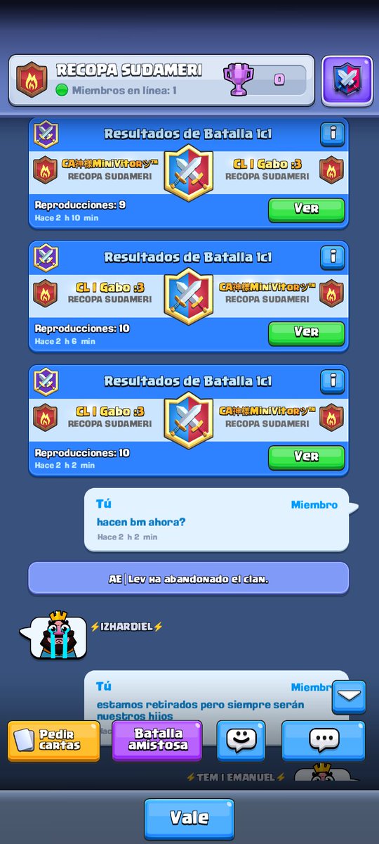 TemplariosEGSPE's tweet photo. #CR | Victoria 🍫🍫🍫🍫🍫

Estando retirados les ganamos, hicieron bm en fase de grupos pero en play offs se salieron rápido del clan, hijos fueron y serán 🥺🥺🥺

🏆 @GGSeriesOK (4tos)
🆚 @ArquerosEsports 
✔️ 2-0

🗣️ @EmanuelTem123 
👤 @MartiinG07 
👤 @SalvaCr26 
👤 @_MiniVitor https://t.co/NyDUYr011i