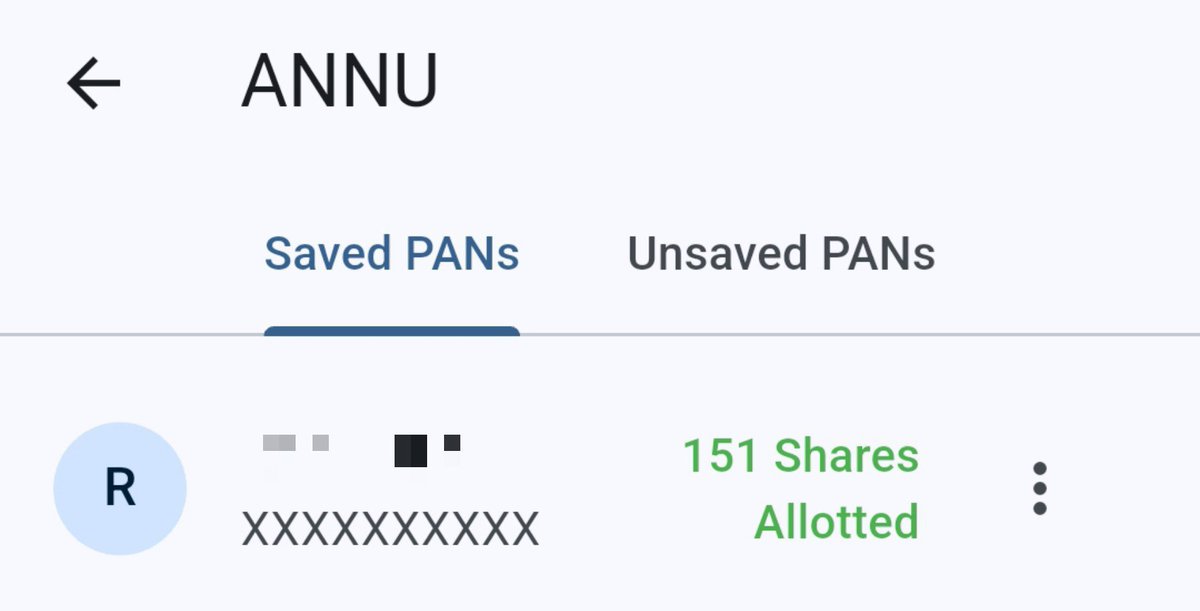Rahulksnag's tweet photo. Annu Projects Limited 
IPO Allotment 
Issue Size : 175cr (Retail~50%🤨)
Retail Sub : 1/2
Allotment : 1/1 🤐🤞🏼✅
Current GMP: -2%🔻
Fully mixed feelings 🙂 https://t.co/iHixXBjSIZ