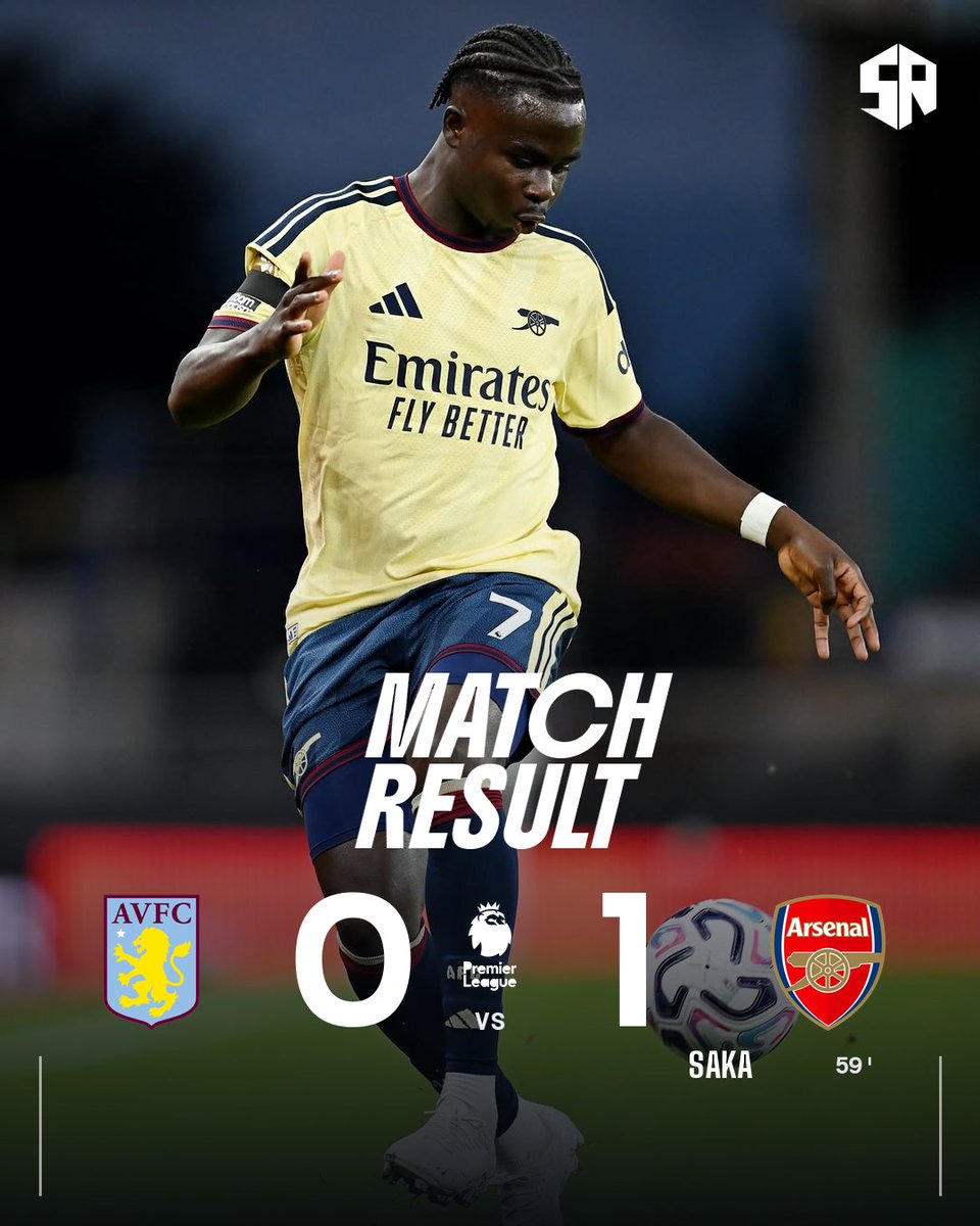 SPORTSverse2k26's tweet photo. Bukayo Saka Scored a goal against Aston Villa.
Arsenal at top of the table of Premier league.
Both teams Man City and Arsenal had won their last two matches.
• 0-1 Full match result.
> Follow @sportr for daily football coverage. https://t.co/eAN4nf7CA2